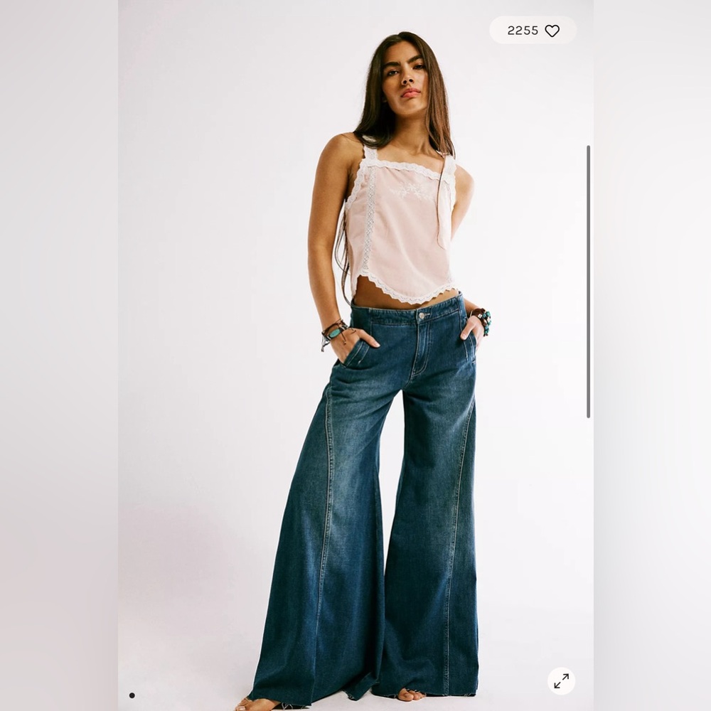 NWT We The Free Chase The Sun Extreme Wide-Leg Jeans, Sz 26